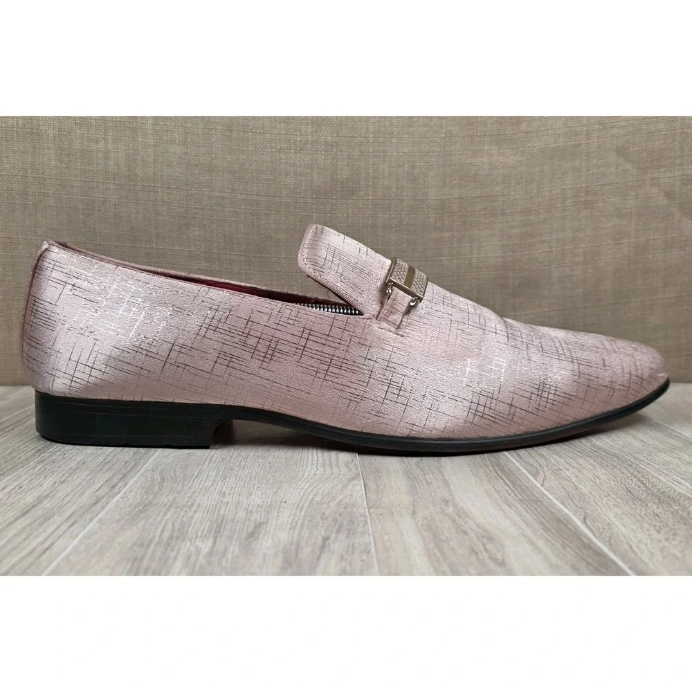 AM After Midnight Salmon Pink Slip‎ On Dress Shoes Men's Size 13M Prom Dance